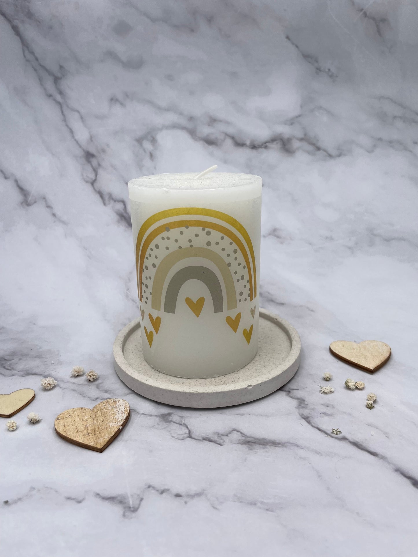 Motivkerze | Regenbogen