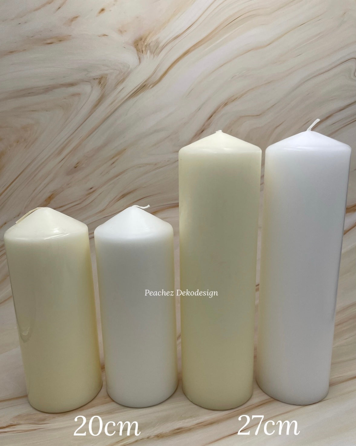 Taufkerze orangener Blumenkranz | Romie