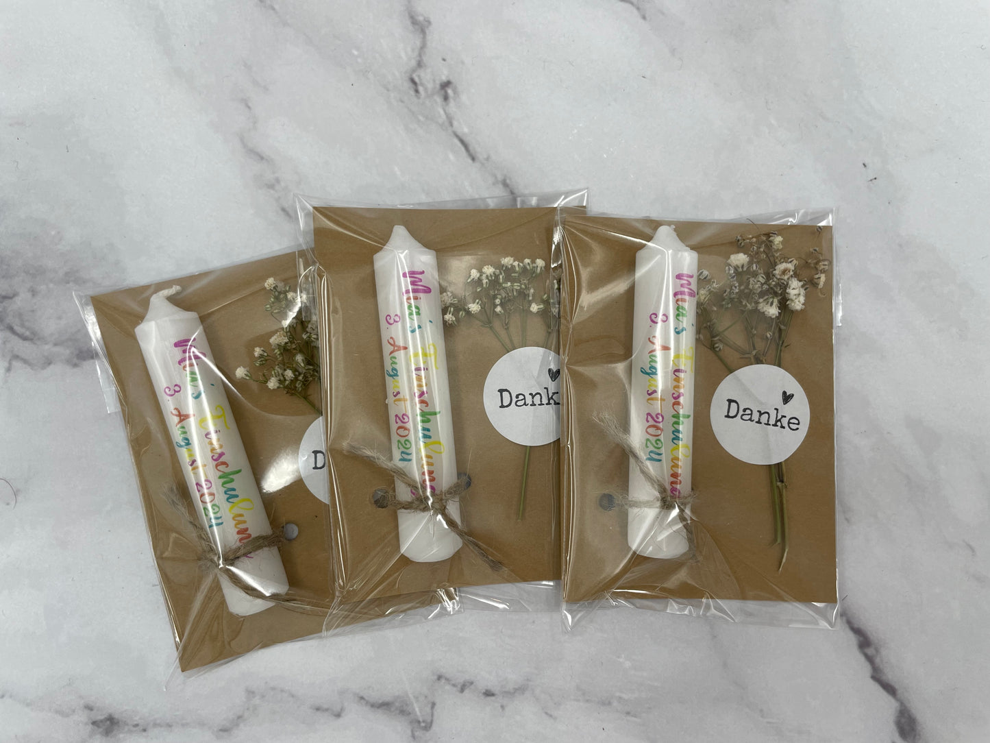 Minikerze Gastgeschenk | Einschulung