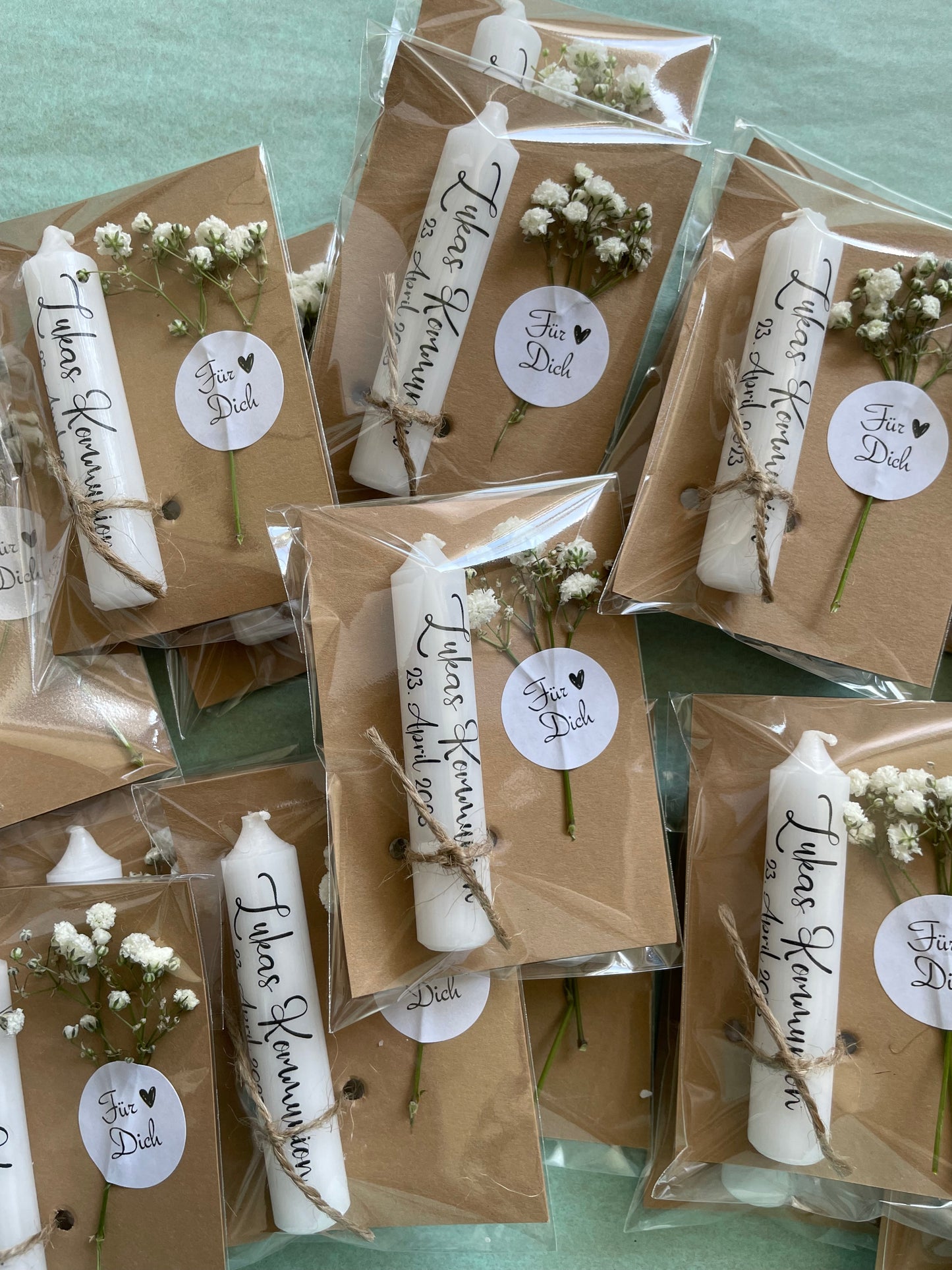Minikerze Gastgeschenk | Kommunion Konfirmation