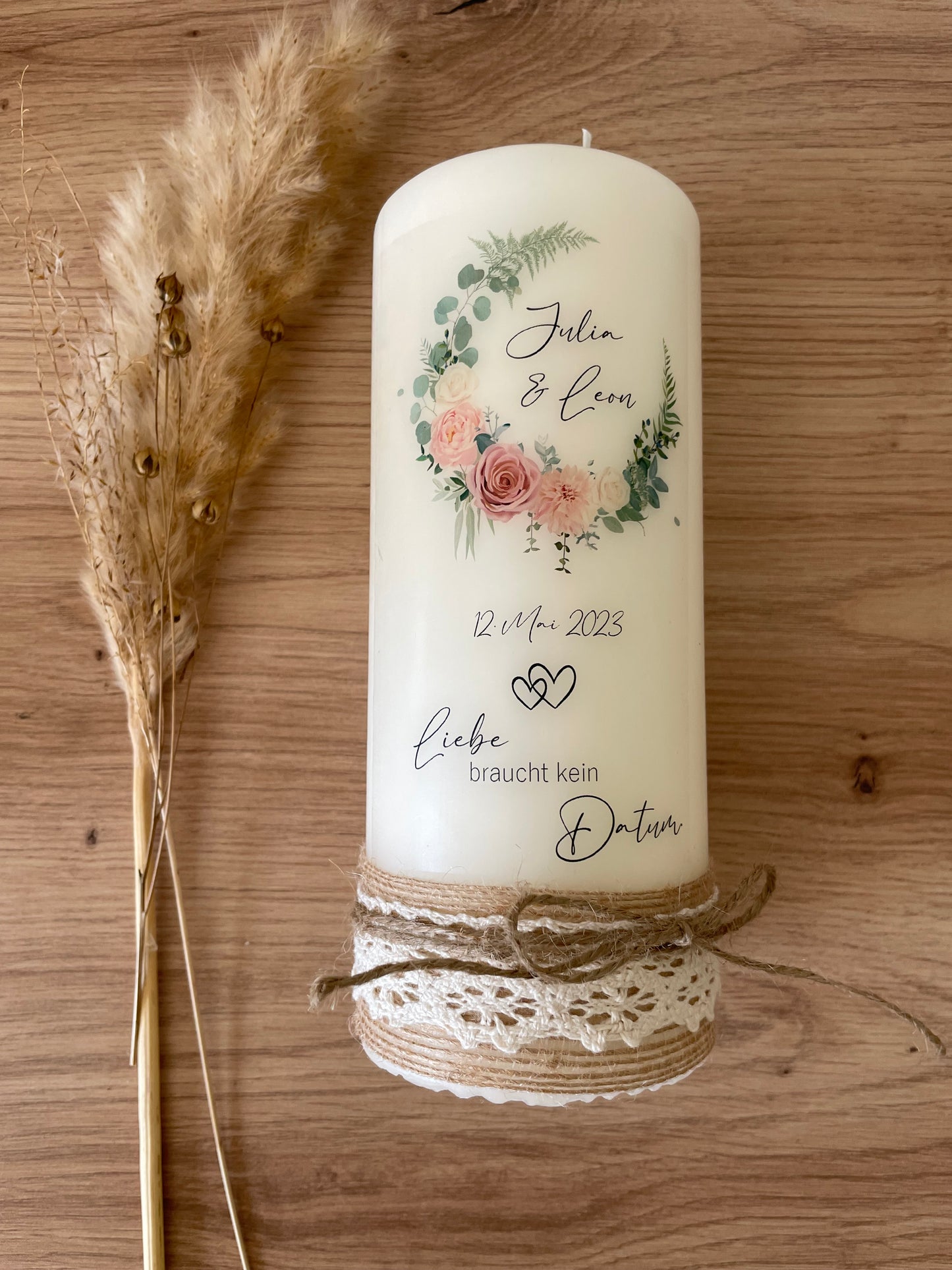 Hochzeitskerze | Rosen