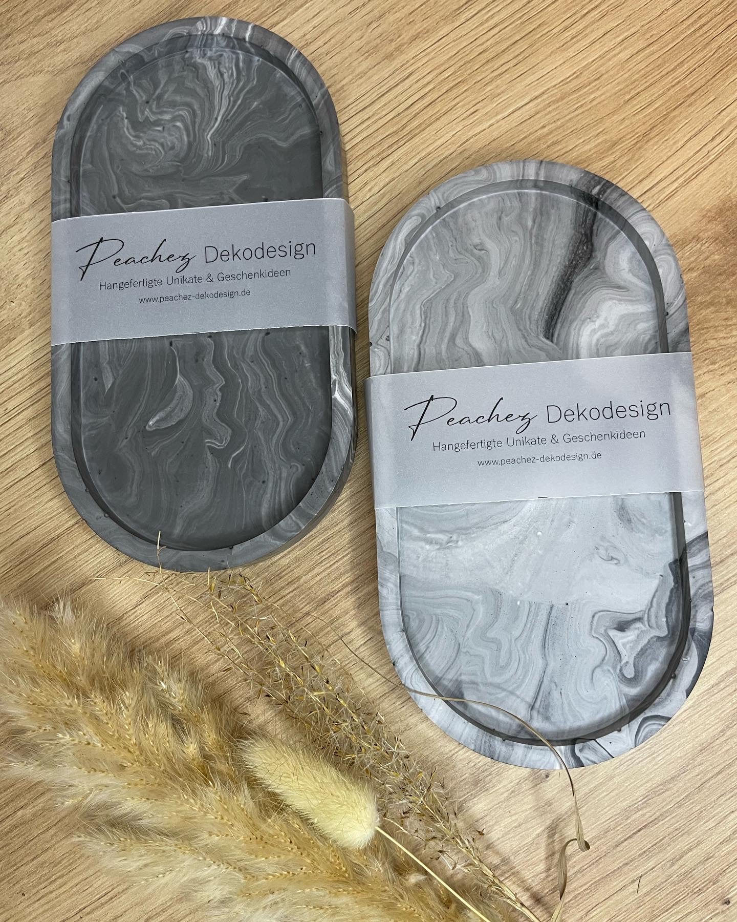 Schmuckschale | Oval grau