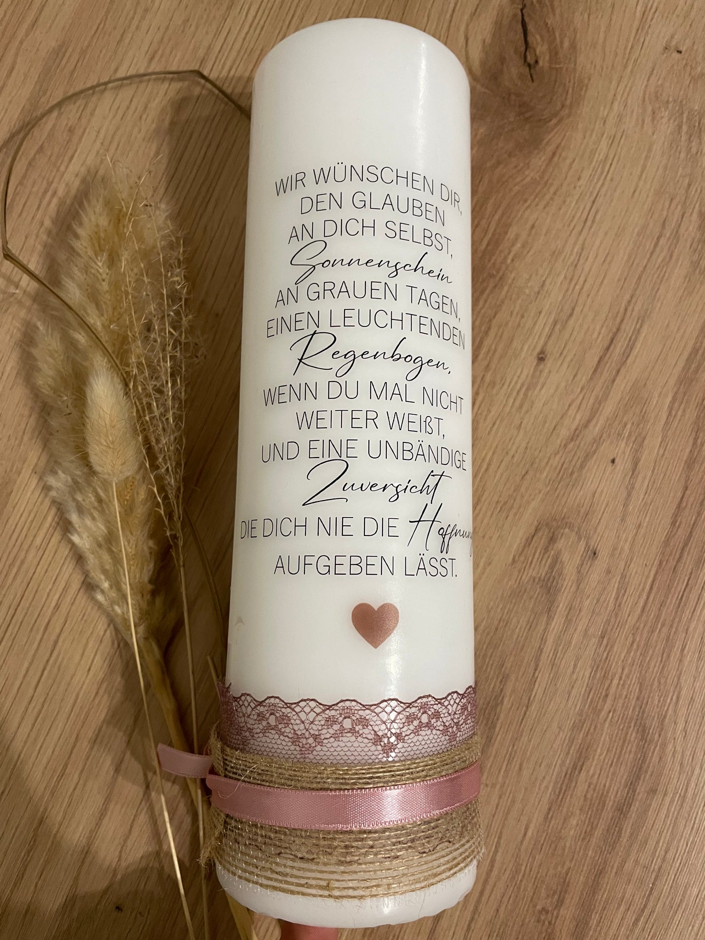 Taufkerze Blumenkranz | Kaia