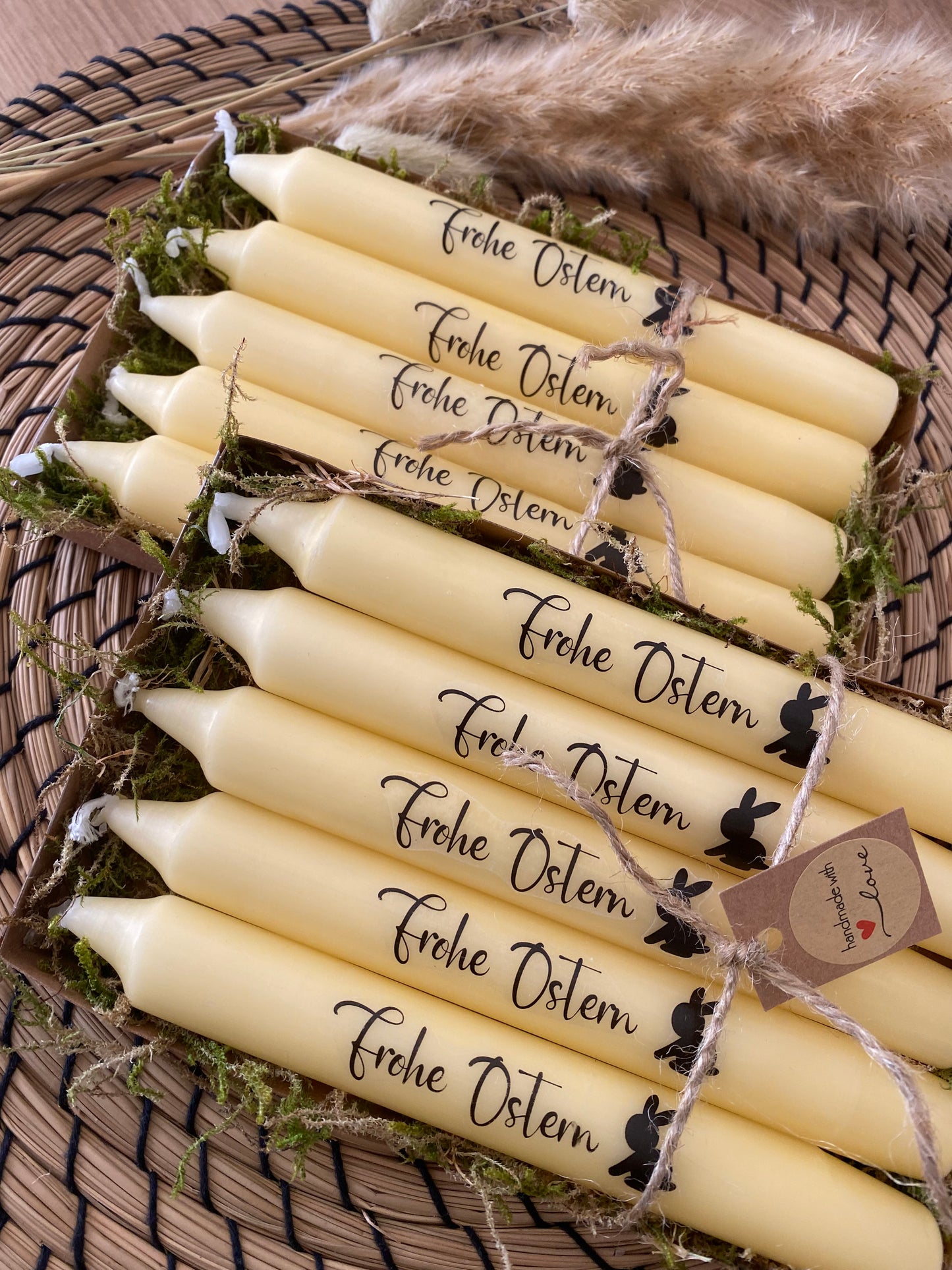 Ostern | Stabkerze mit Moos