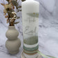 Taufkerze aquarell mint | Emil