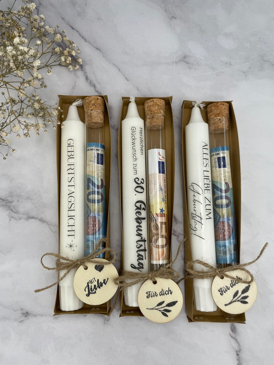 Stabkerze Geschenkset | Geburtstag