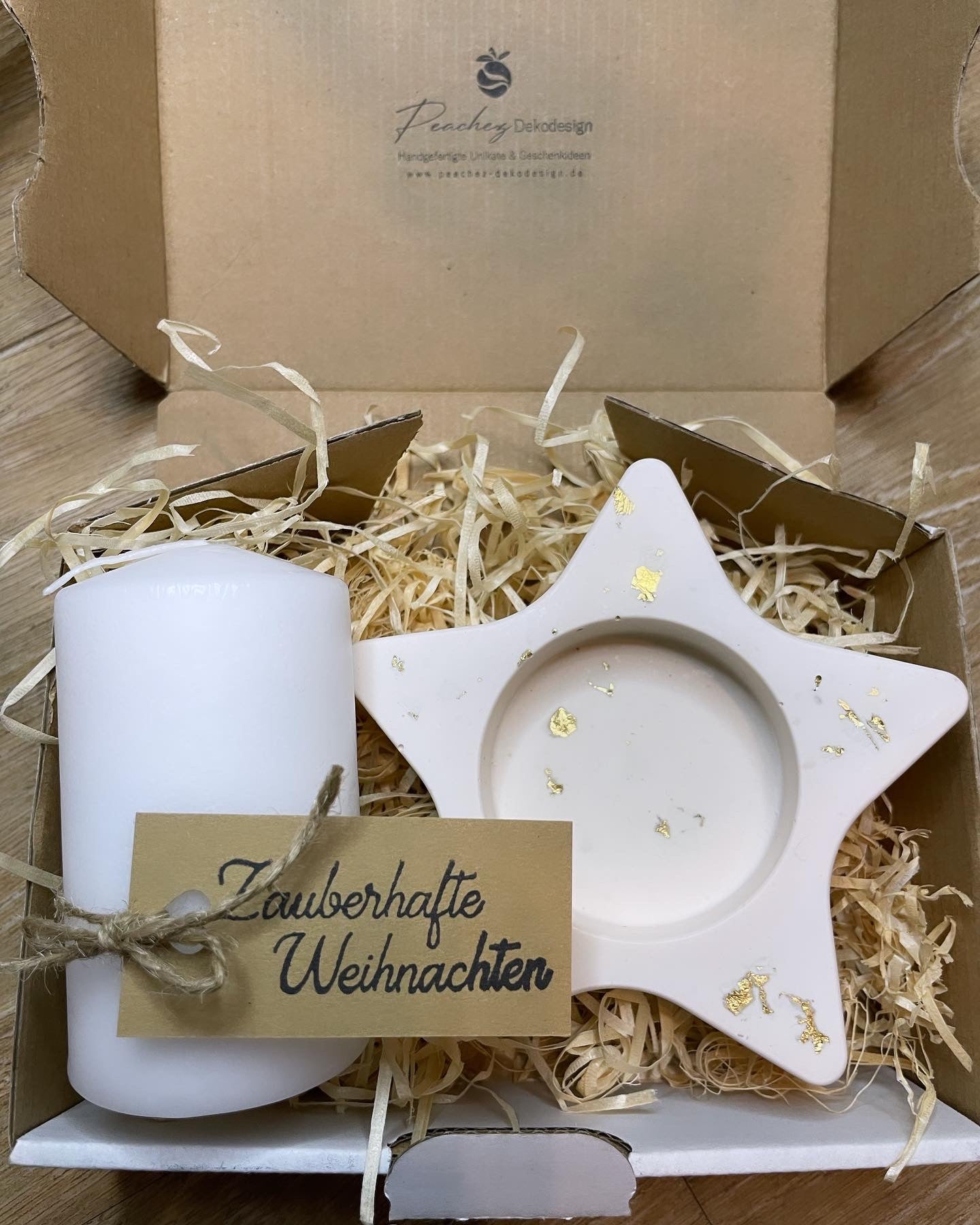 Kerzenständer Blockkerze Set | Stern