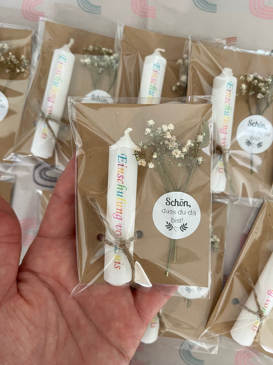 Minikerze Gastgeschenk | Einschulung