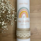 Taufkerze Regenbogen bunt | Hanna