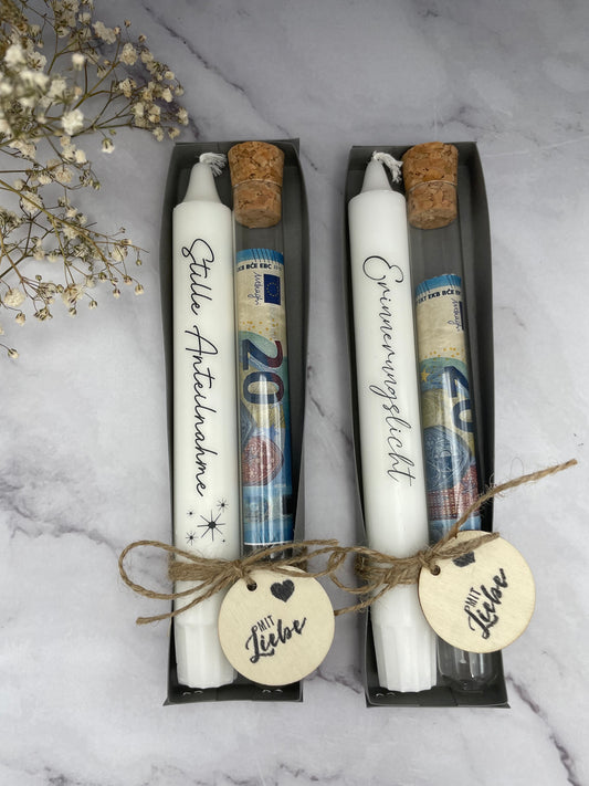 Stabkerze Geschenkset | Trauer