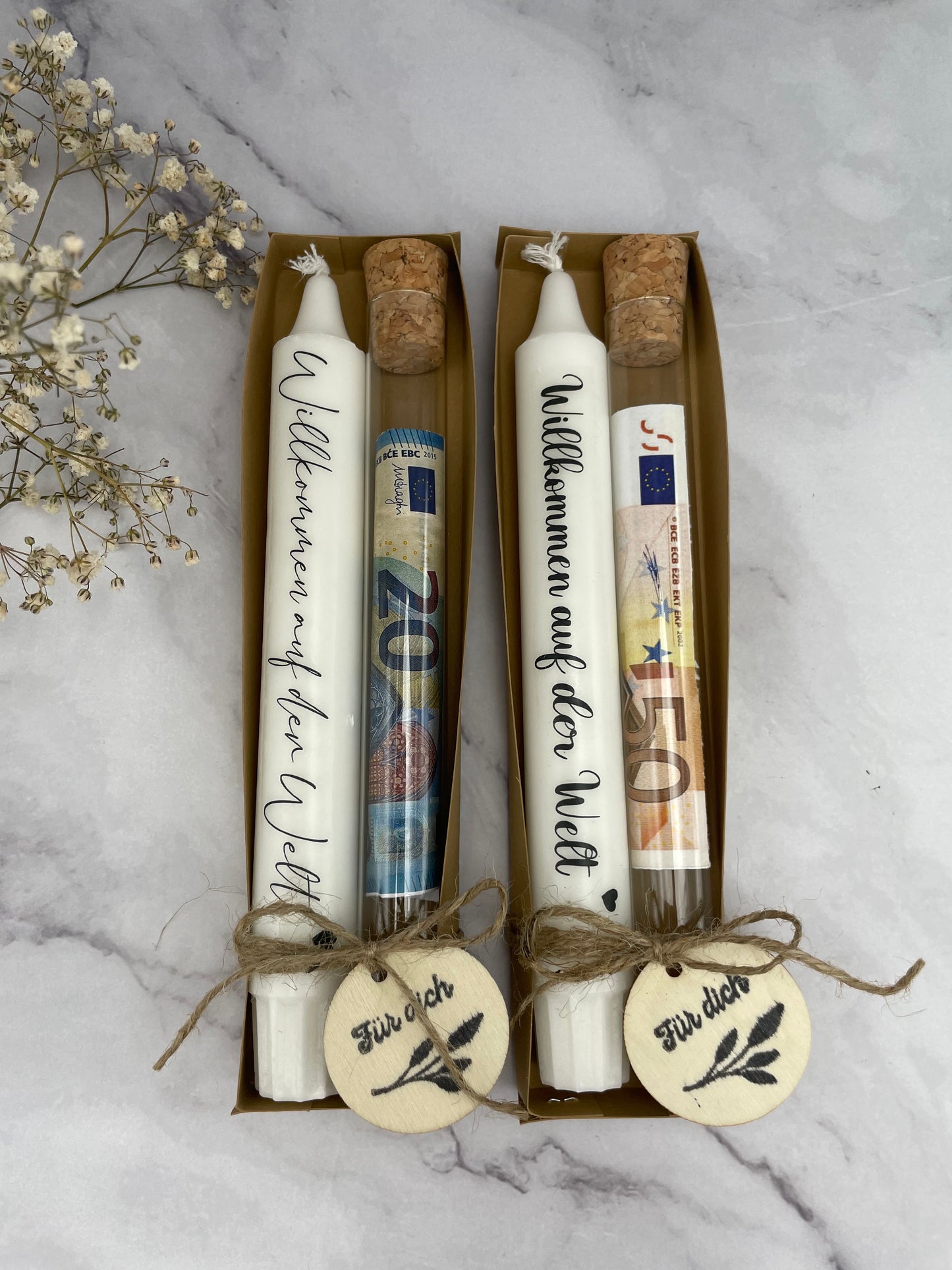 Stabkerze Geschenkset | Geburt
