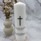 Trauerkerze | schlichtes Kreuz