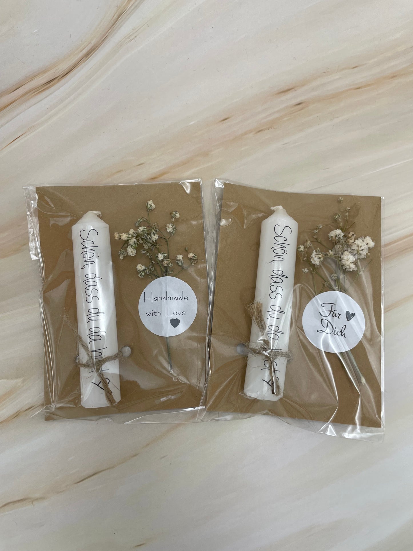 Minikerze Gastgeschenk | Schön, dass du da bist