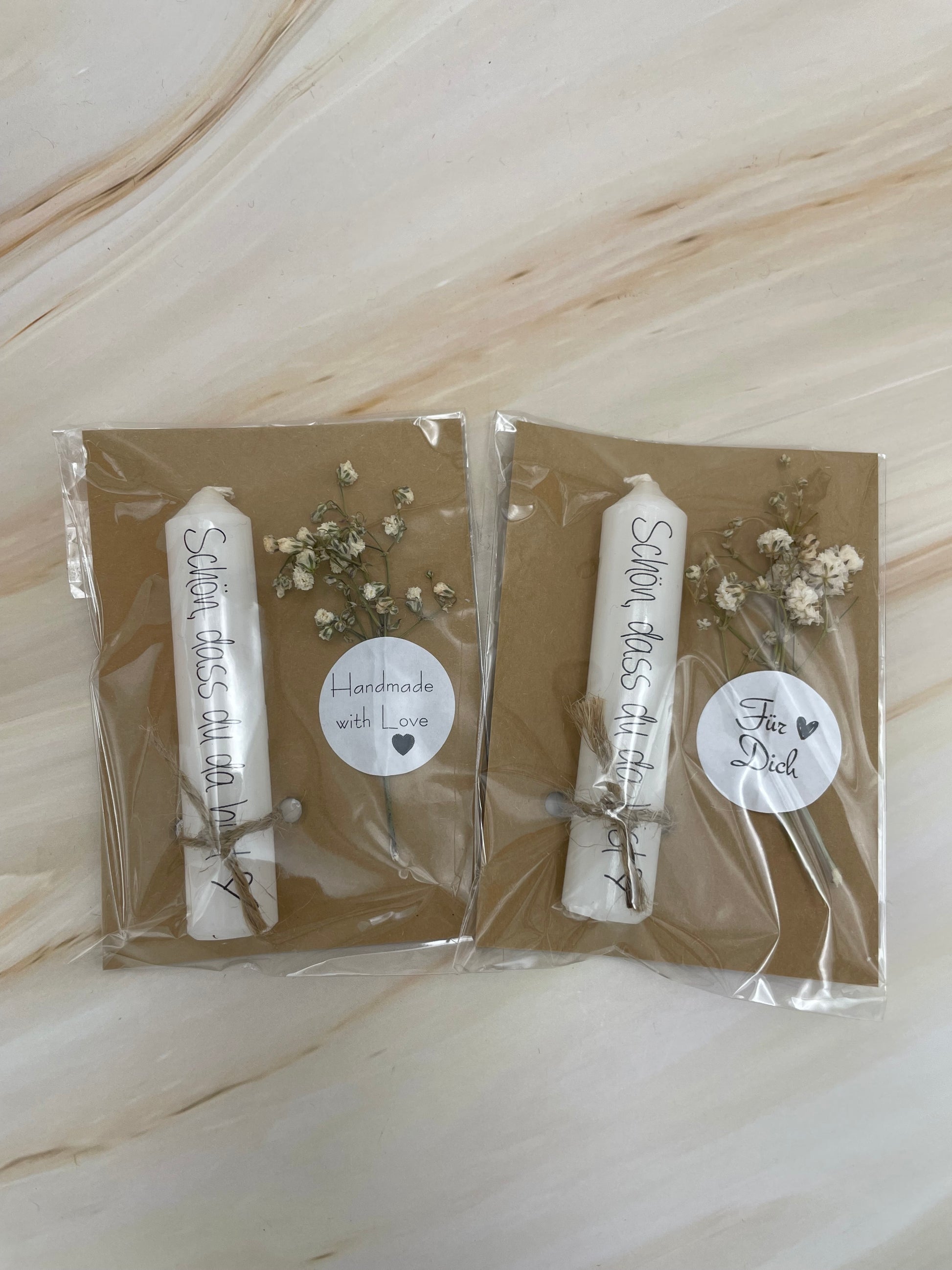 Minikerze Gastgeschenk | Schön, dass du da bist