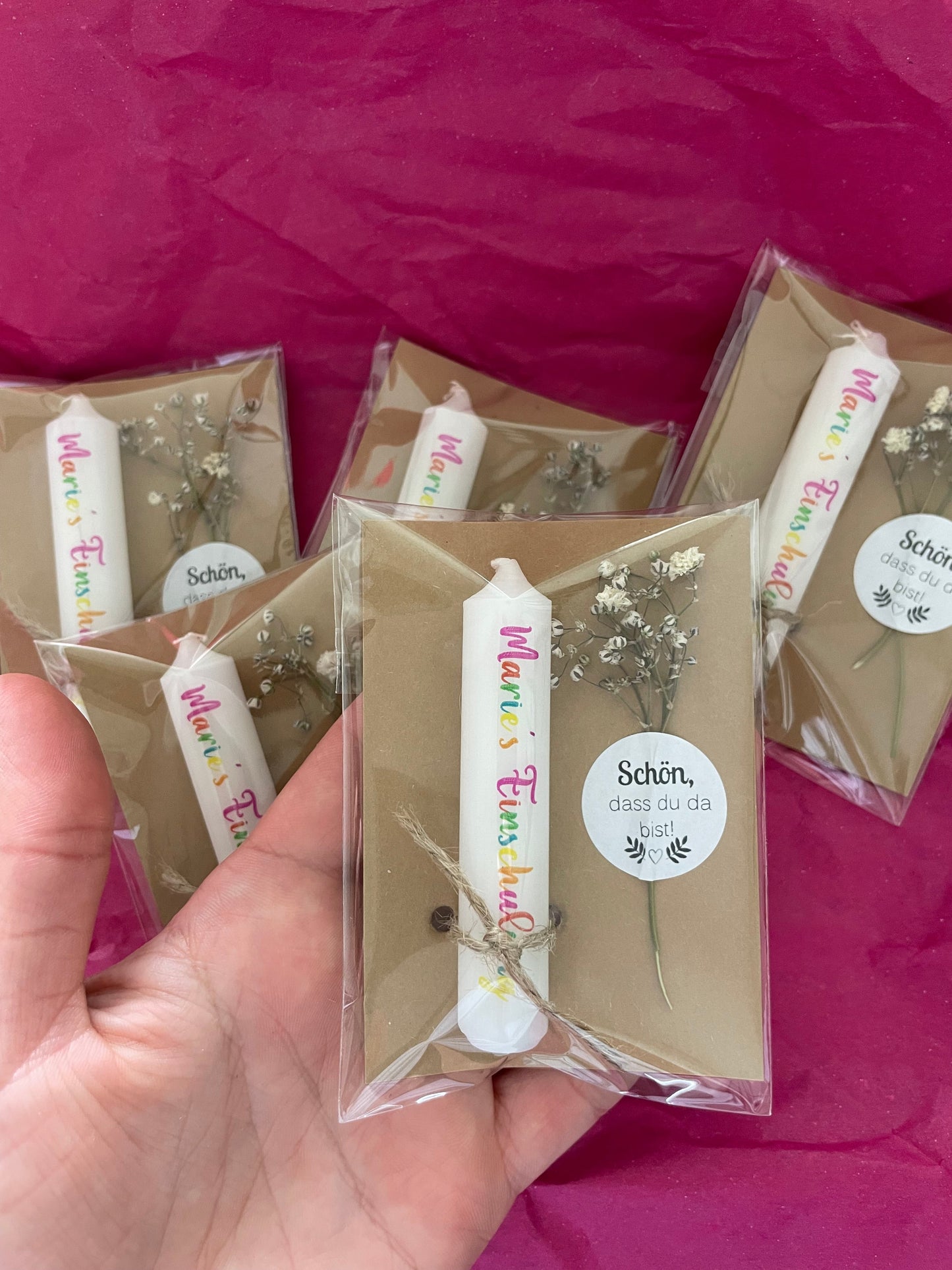 Minikerze Gastgeschenk | Einschulung