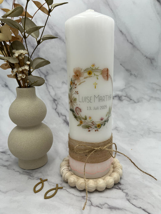 Taufkerze Wildblumen | Luise