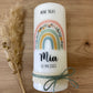 Taufkerze Regenbogen Blümchen | Mia