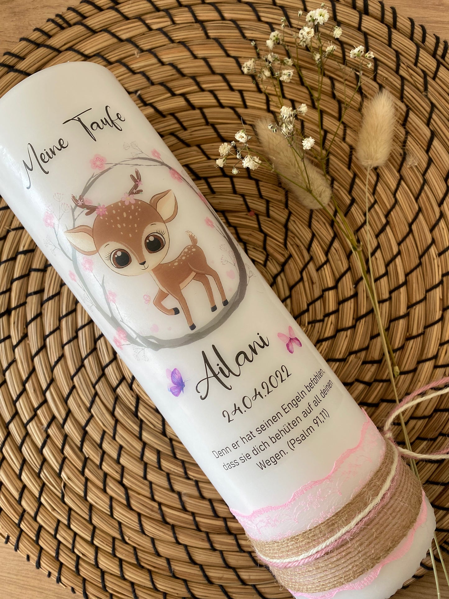 Taufkerze Bambi | Ailani