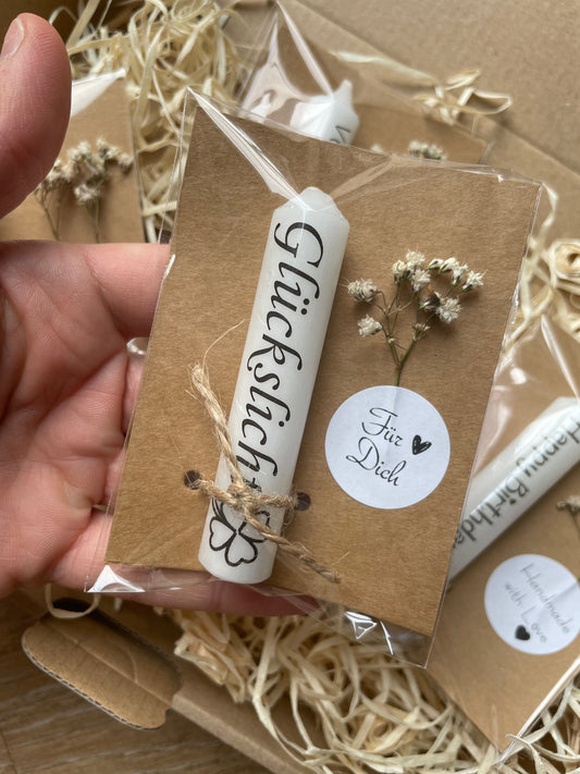Minikerze Gastgeschenk | Glückslicht