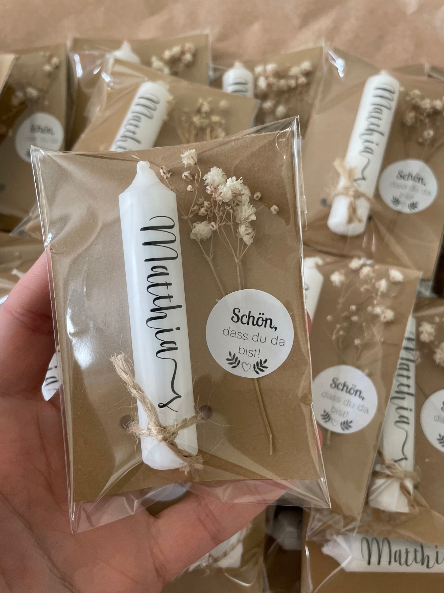 Minikerze Gastgeschenk | Sitzplatz